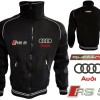 Auto Sport RS5 Quattro Fleece Jacket Embroidered Logos Racing Sweatshirt Fleece Top