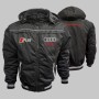 Auto RS Car Outer Jacket With Removable Hood Embroidered Logos Racing Driver Apparel