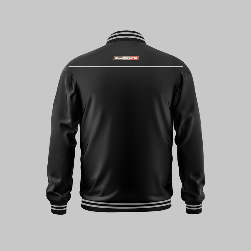 Auto Sport RS Quattro Car Outer Jacket Bomber Embroidered Logos Racing Driver Apparel