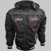 Auto RS Car Outer Jacket With Removable Hood Embroidered Logos Racing Driver Apparel