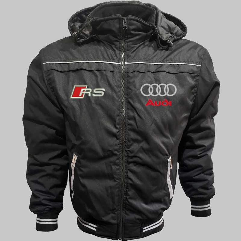 Auto RS Car Outer Jacket With Removable Hood Embroidered Logos Racing Driver Apparel