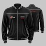 Auto Sport RS Black Car Outer Jacket Bomber Embroidered Logos Racing Driver Apparel
