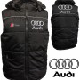 Auto Car Gilet, Sleeveless Vest With Hood Racing, Motorsport, Embroidered Logos S-line 001