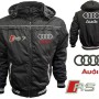Auto RS7 Car Outer Jacket With Removable Hood Embroidered Logos Racing Driver Apparel
