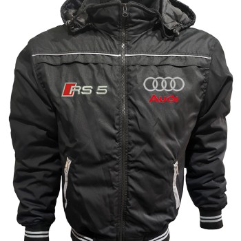 Auto RS5 Car Outer Jacket With Removable Hood Embroidered Logos Racing Driver Apparel