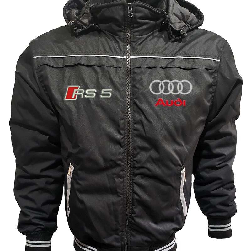Auto RS5 Car Outer Jacket With Removable Hood Embroidered Logos Racing Driver Apparel