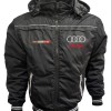 Auto Quattro Sport Car Outer Jacket With Removable Hood Embroidered Logos Racing Driver Apparel