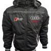 Auto RS Car Outer Jacket With Removable Hood Embroidered Logos Racing Driver Apparel