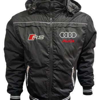 Auto RS Car Outer Jacket With Removable Hood Embroidered Logos Racing Driver Apparel
