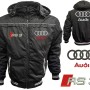 Auto RS3 Car Outer Jacket With Removable Hood Embroidered Logos Racing Driver Apparel