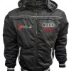 Auto RS4 Car Outer Jacket With Removable Hood Embroidered Logos Racing Driver Apparel
