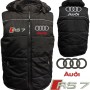 Auto RS7 Car Gilet, Sleeveless Vest With Hood Racing, Motorsport, Embroidered Logos 002