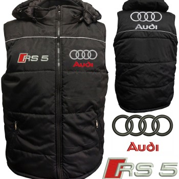 Auto RS5 Car Gilet, Sleeveless Vest With Hood Racing, Motorsport, Embroidered Logos 003