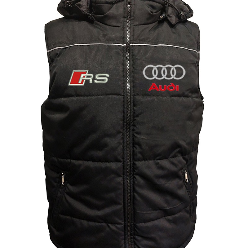 Auto RS Car Gilet, Sleeveless Vest With Hood Racing, Motorsport, Embroidered Logos 004