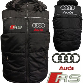 Auto RS Car Gilet, Sleeveless Vest With Hood Racing, Motorsport, Embroidered Logos 004