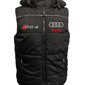 Auto RS4 Car Gilet, Sleeveless Vest With Hood Racing, Motorsport, Embroidered Logos 006