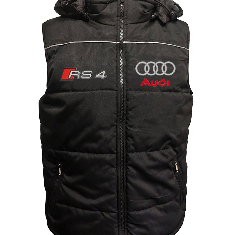 Auto RS4 Car Gilet, Sleeveless Vest With Hood Racing, Motorsport, Embroidered Logos 006