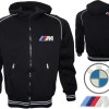 German Mpower Auto Car Fleece Jacket With Hood Embroidered Logos Racing Sweatshirt