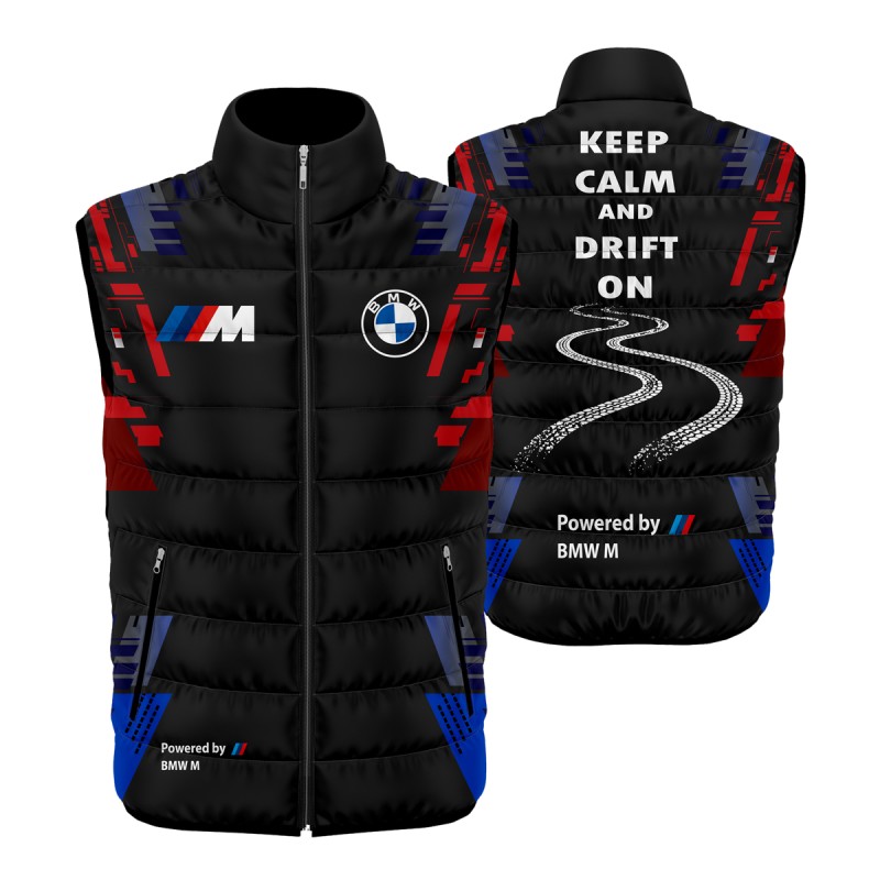 German M power Auto Car Gilet, Sleeveless Vest Racing, Motorsport Graphic Print Design