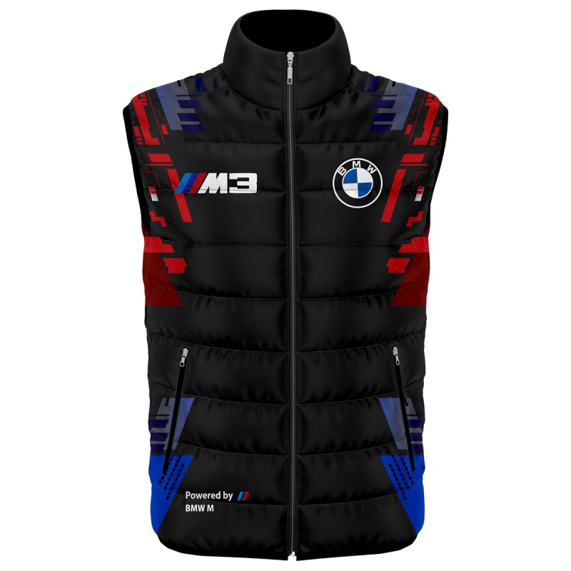 German M3 Auto Car Gilet, Sleeveless Vest Racing, Motorsport Graphic Print Design