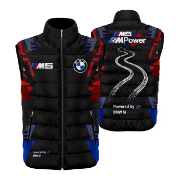 German M5 Auto Car Gilet, Sleeveless Vest Racing, Motorsport Graphic Print Design