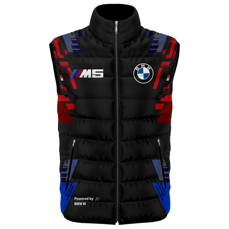 German M5 Auto Car Gilet, Sleeveless Vest Racing, Motorsport Graphic Print Design