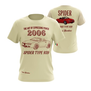Alfa Romeo Spider Type 939 2006  T-shirt–Italian Car Enthusiast Tee