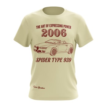 Alfa Romeo Spider Type 939 2006  T-shirt–Italian Car Enthusiast Tee