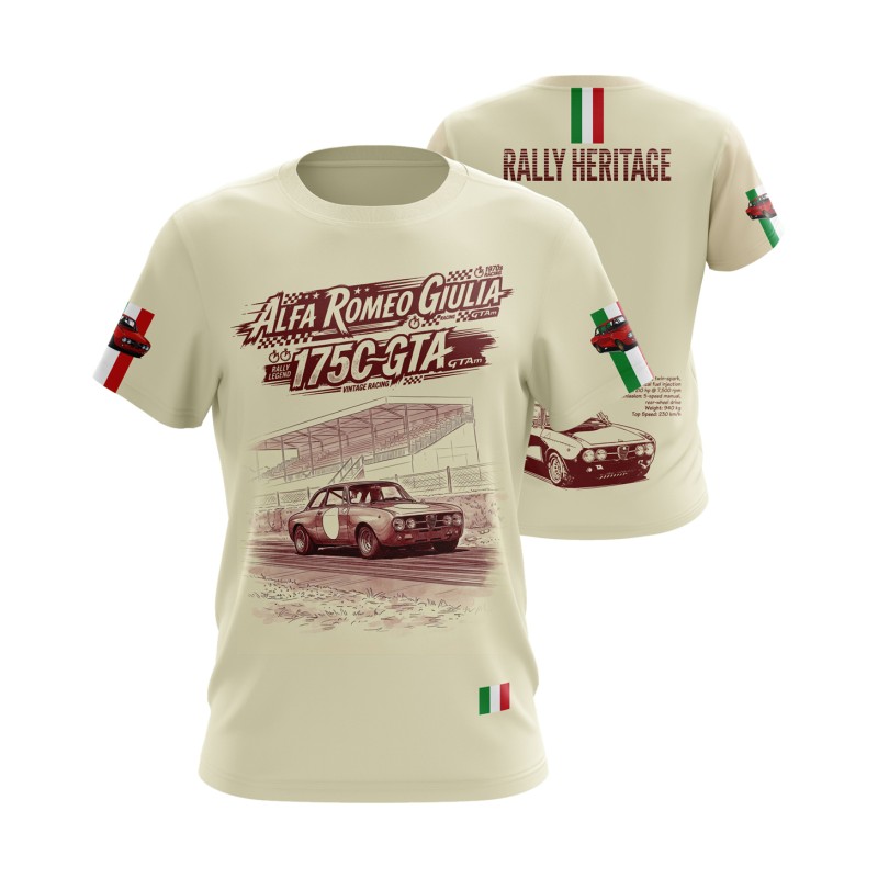Alfa Romeo Giulia 1750 T-shirt–Italian Car Enthusiast Tee
