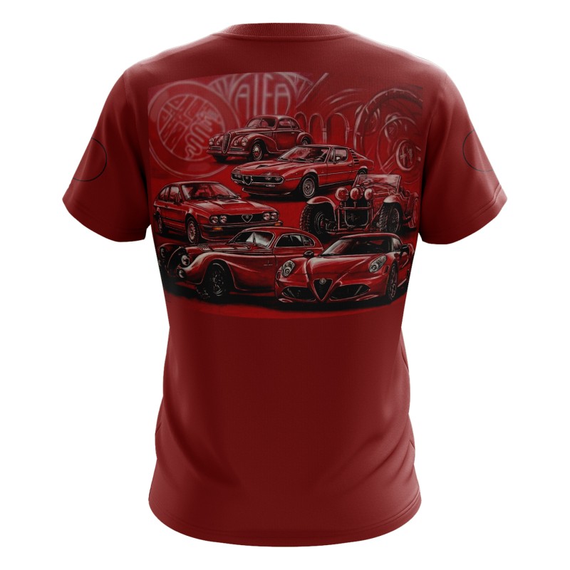 Alfa Romeo Red T-shirt–Italian Car Enthusiast Tee