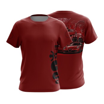 Alfa Romeo Red T-shirt–Italian Car Enthusiast Tee