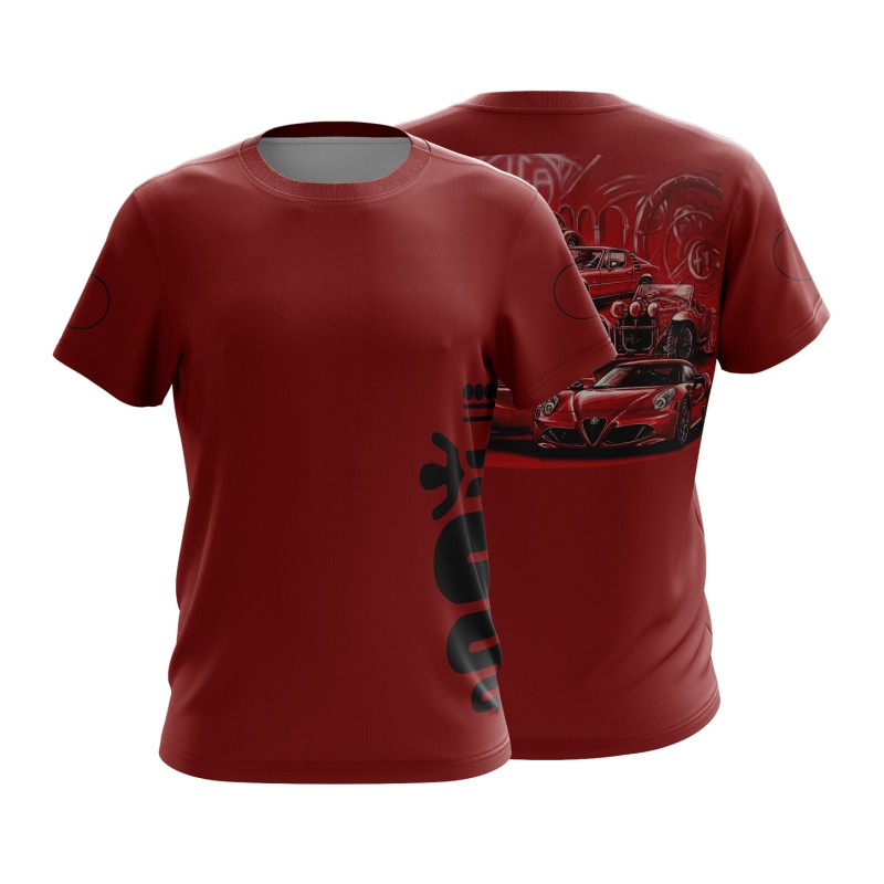 Alfa Romeo Red T-shirt–Italian Car Enthusiast Tee
