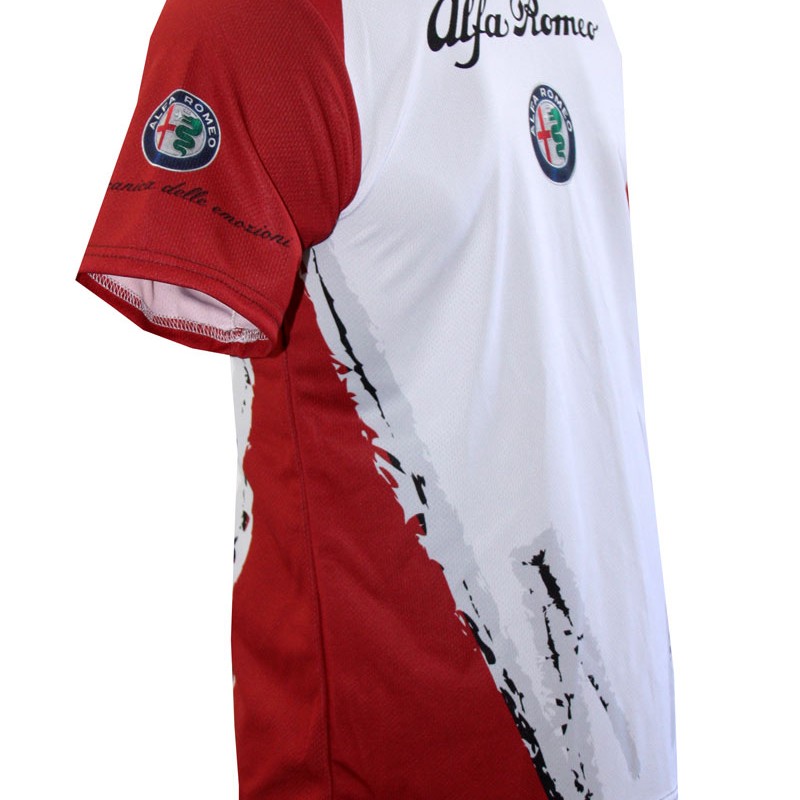 Alfa Romeo Graphic T-shirt White And Red–Italian Car Enthusiast Tee