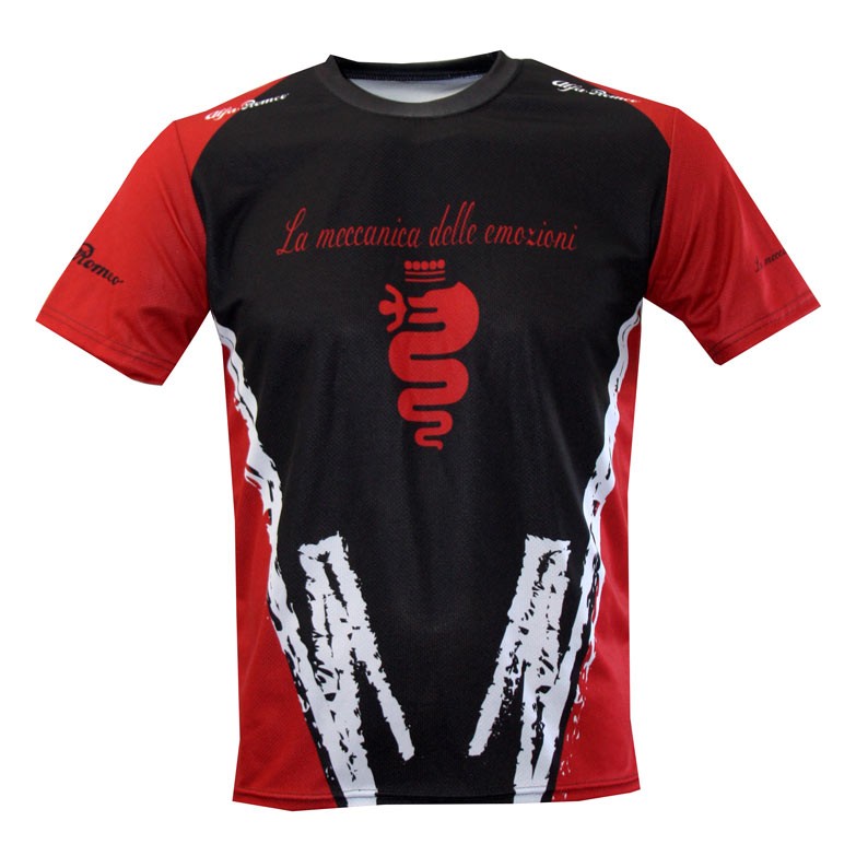 Alfa Romeo Graphic Red Black And White T -Shirt – Italian Car Enthusiast Tee