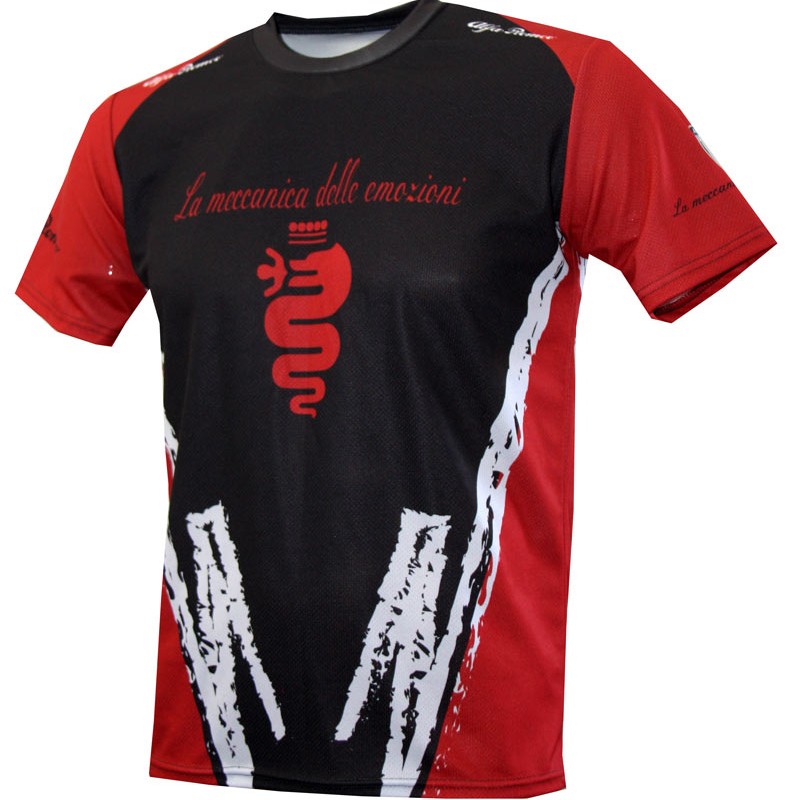 Alfa Romeo Graphic Red Black And White T -Shirt – Italian Car Enthusiast Tee