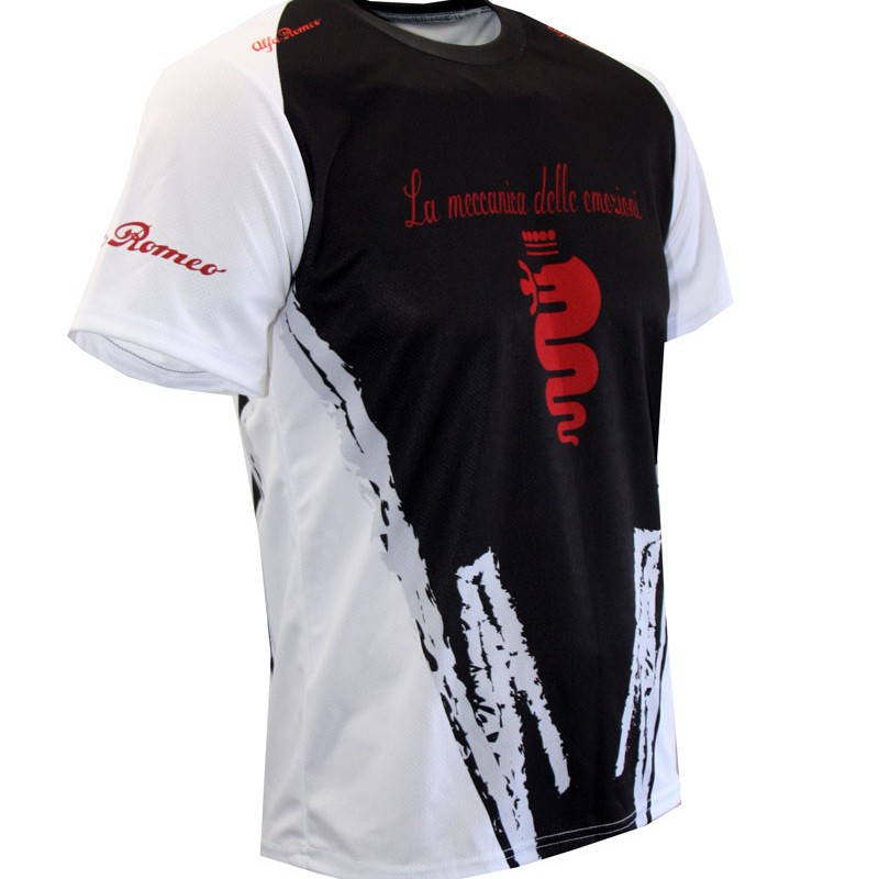 Alfa Romeo Graphic Black And White T -Shirt – Italian Car Enthusiast Tee
