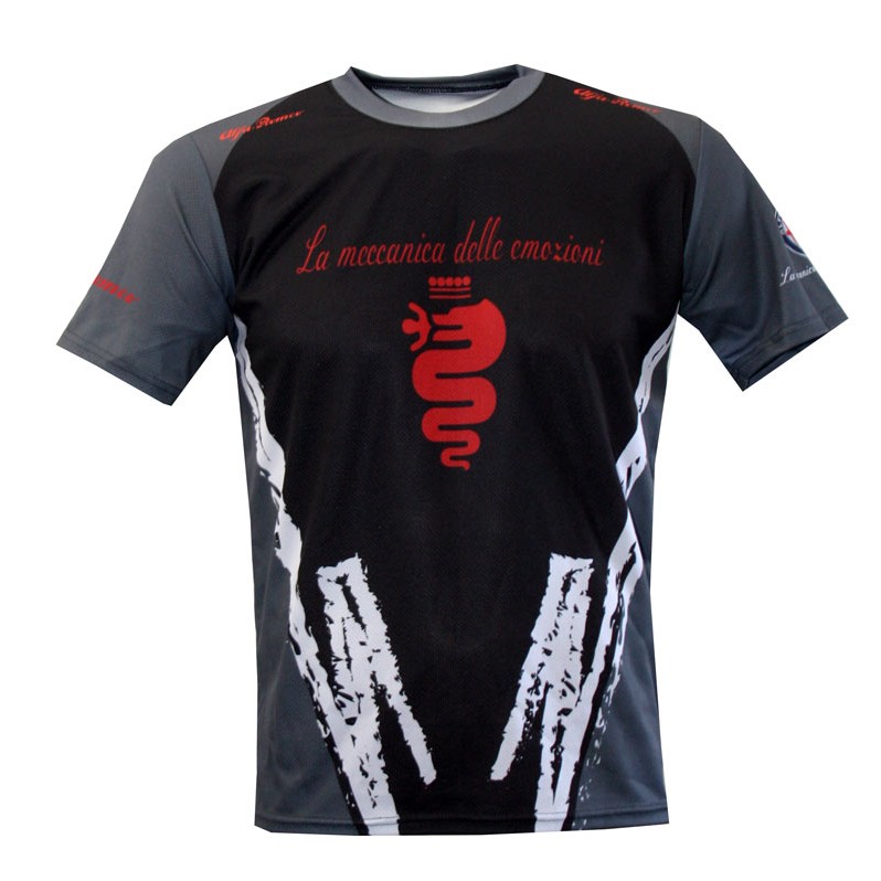 Alfa Romeo Graphic Black And Gray T -Shirt – Italian Car Enthusiast Tee