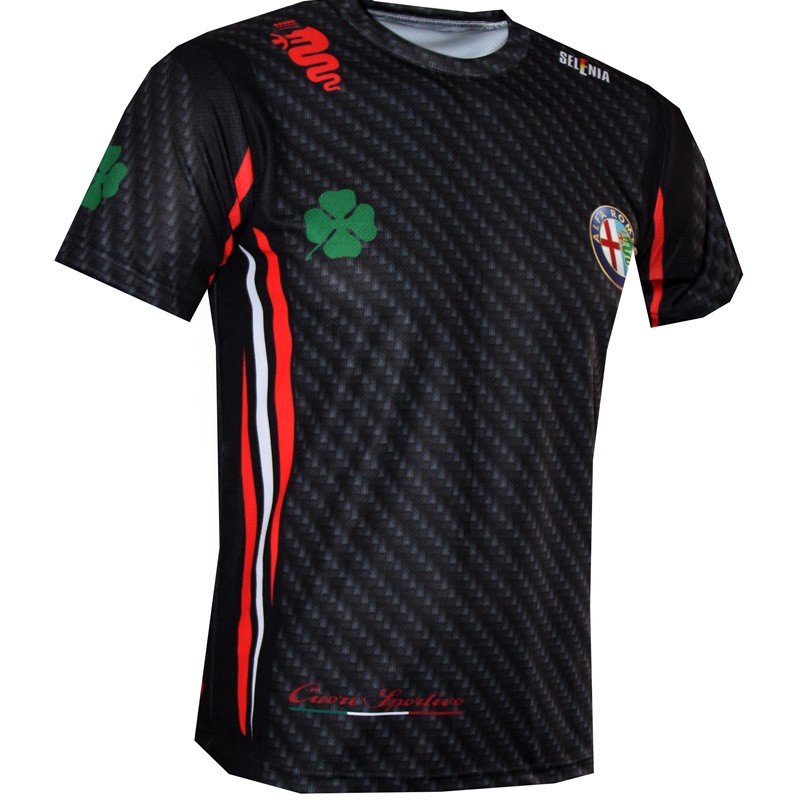 Alfa Romeo Carbon Style T-shirt–Italian Car Enthusiast Tee