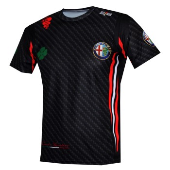 Alfa Romeo Carbon Style T-shirt–Italian Car Enthusiast Tee