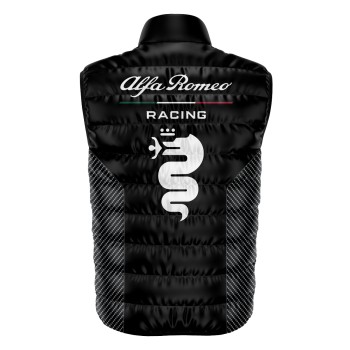 Alfa Romeo Black Gilet, Sleeveless Vest Racing, Motorsport Graphic Print Design