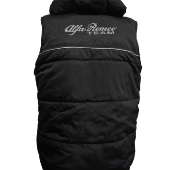 Alfa Romeo Gilet, Sleeveless Vest With Hood Racing, Motorsport, Embroidered Logos