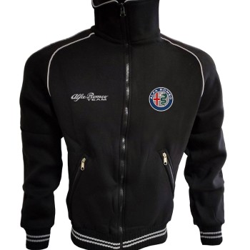 Alfa Romeo Fleece Jacket Embroidered Logos Racing Sweatshirt Fleece Top